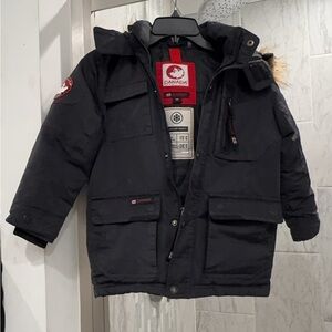 Canada Kids Black Parka